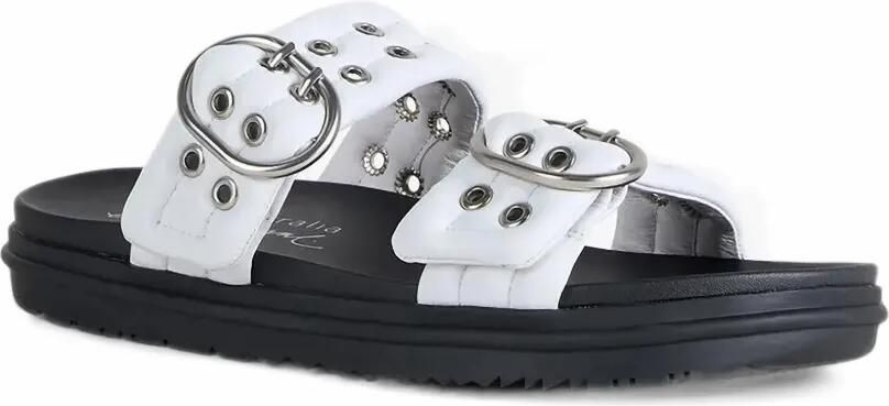 EMU AUSTRALIA Bondi Buckle 2.0 slippers verfraaid met ringlets Wit - Foto 4