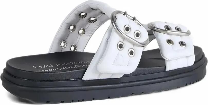 EMU AUSTRALIA Bondi Buckle 2.0 slippers verfraaid met ringlets Wit - Foto 3