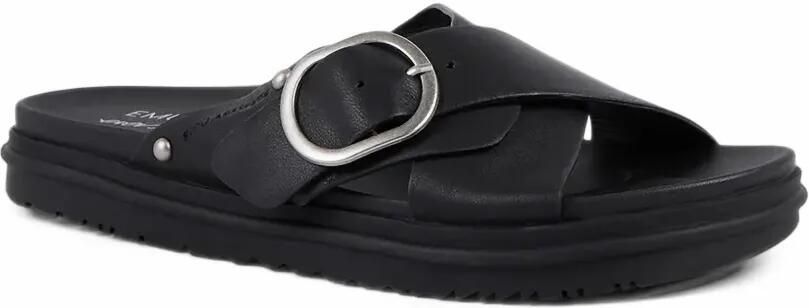 EMU AUSTRALIA Ebony slippers met gekruiste bandjes en gespdetail Zwart - Foto 4