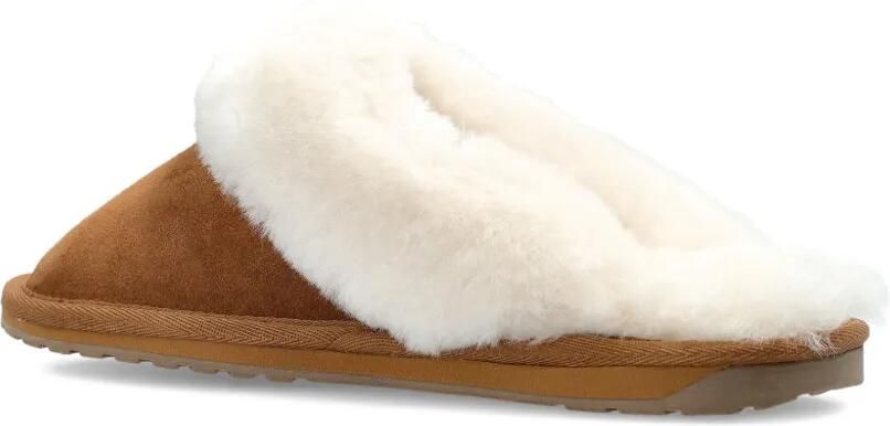 EMU AUSTRALIA Jolie slippers met afwerking van bont Bruin - Foto 5