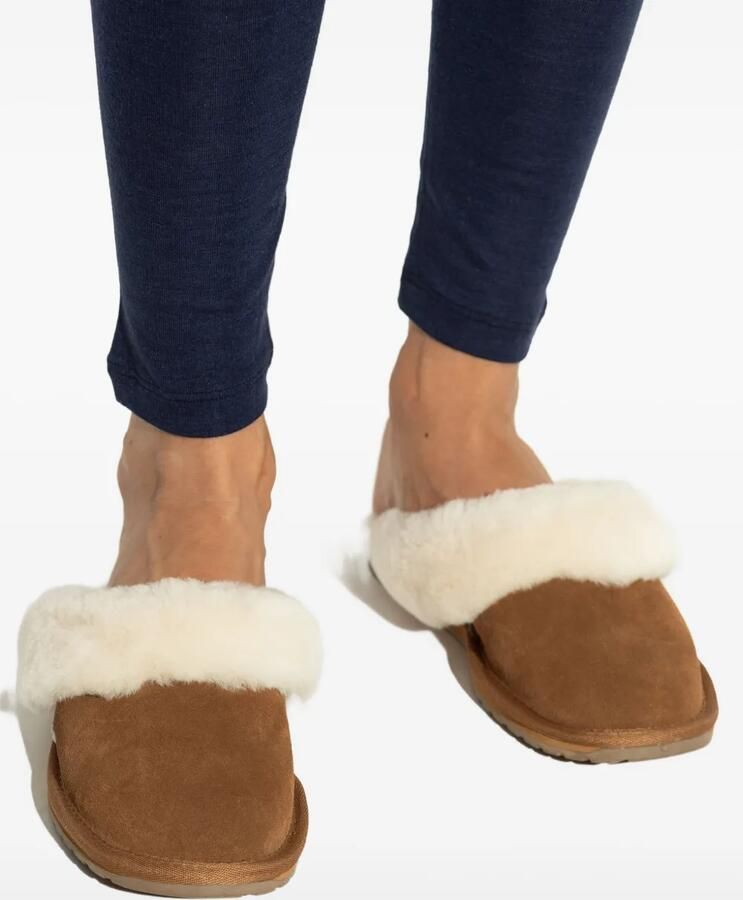EMU AUSTRALIA Jolie slippers met afwerking van bont Bruin - Foto 2