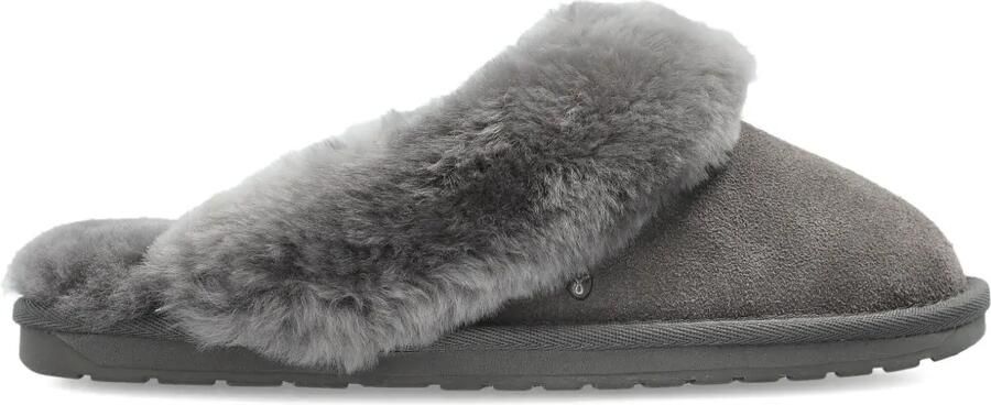 EMU AUSTRALIA Jolie slippers met afwerking van bont Grijs