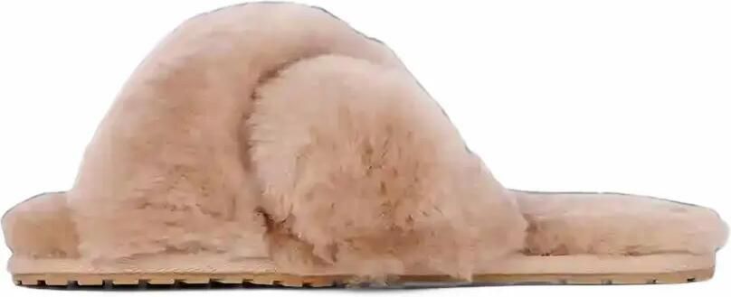 EMU AUSTRALIA Mayberry crossover sheepskin slippers Beige