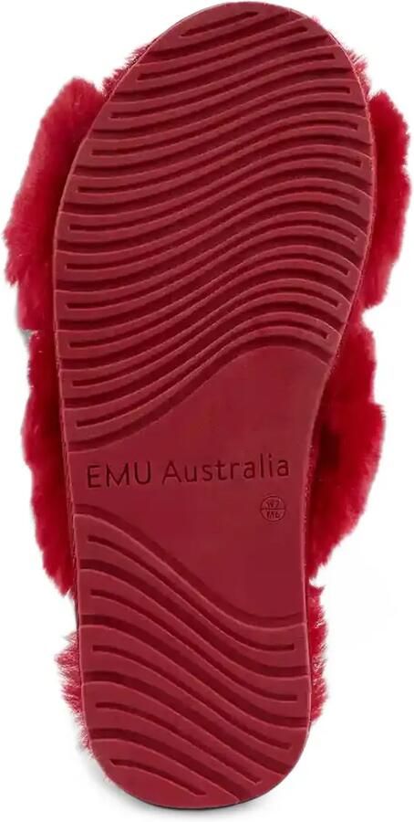 EMU AUSTRALIA Mayberry crossover sheepskin slippers Rood - Foto 4