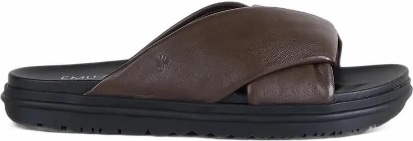 EMU AUSTRALIA Selene slippers met gekruiste bandjes Bruin
