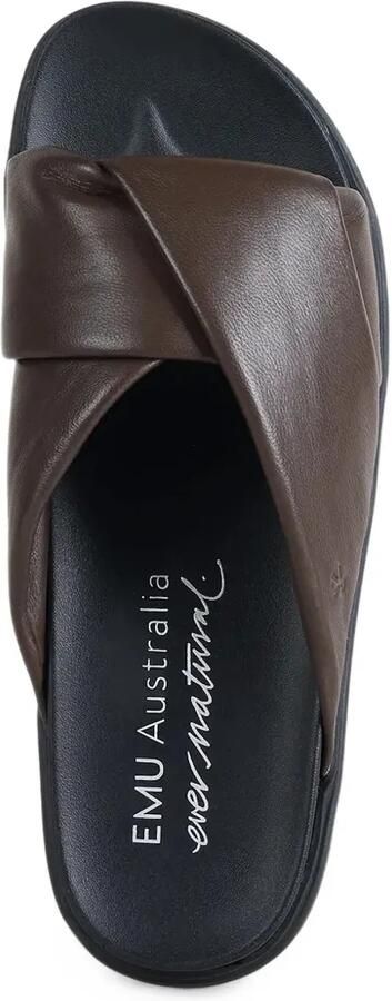 EMU AUSTRALIA Selene slippers met gekruiste bandjes Bruin - Foto 2