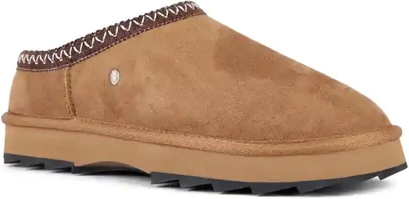 EMU AUSTRALIA Sharky Scuff embroidered-trim leather flat mules Bruin - Foto 5