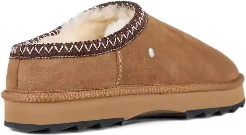EMU AUSTRALIA Sharky Scuff embroidered-trim leather flat mules Bruin - Foto 2