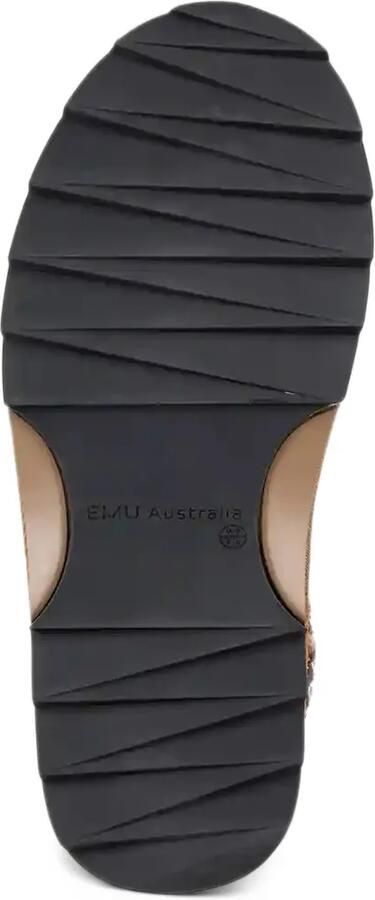 EMU AUSTRALIA Sharky Scuff embroidered-trim leather flat mules Bruin - Foto 3