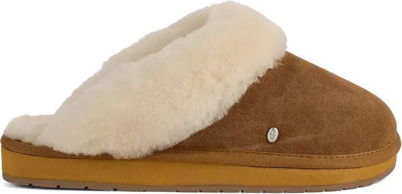 EMU AUSTRALIA Slippers met lammy afwerking Bruin