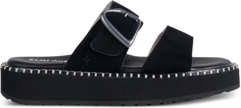 EMU AUSTRALIA Suède slippers Zwart