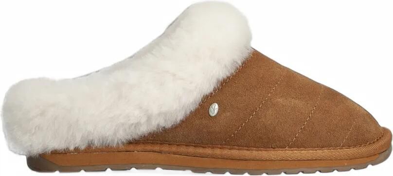 EMU AUSTRALIA Virginia gewatteerde slippers gevoerd met schapenvacht Bruin