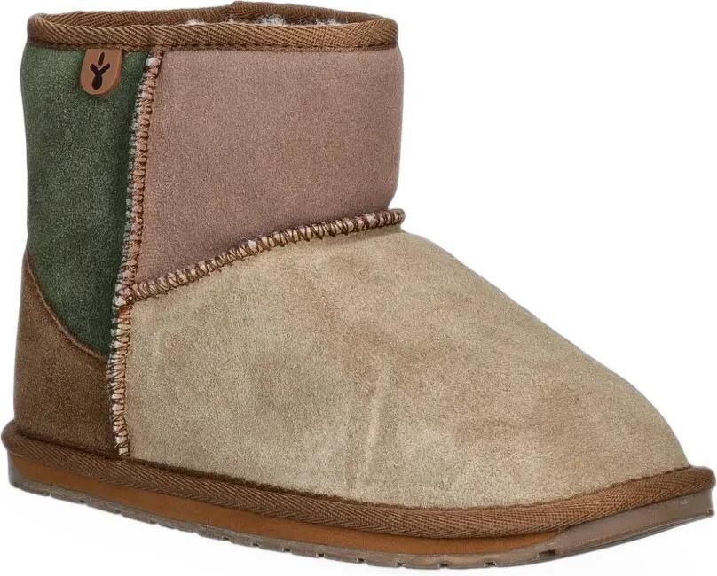 EMU AUSTRALIA Wallaby Mini Patchwork suède enkellaarzen Bruin