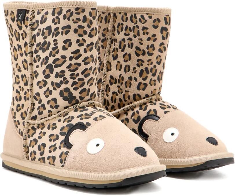 Emu Kids Laarzen met luipaardprint Beige
