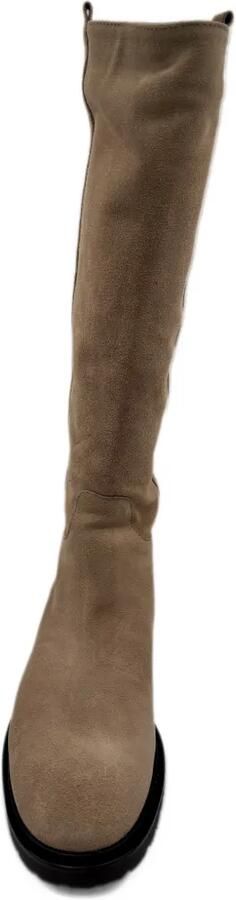 EN AVANT Jamie suede-finish knee-high boots Beige - Foto 2