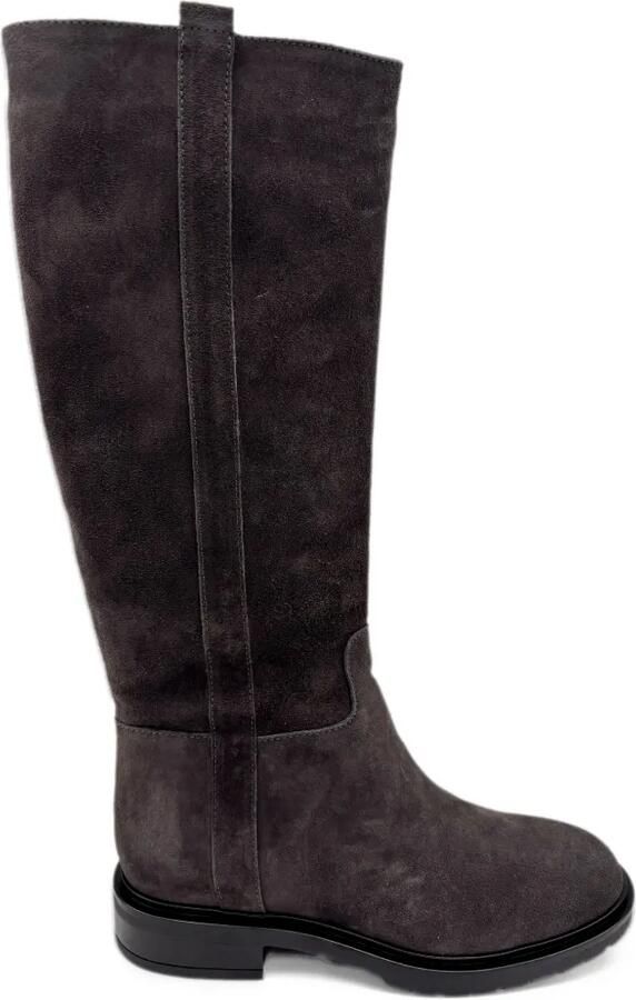 EN AVANT Jamie suede-finish knee-high boots Grijs