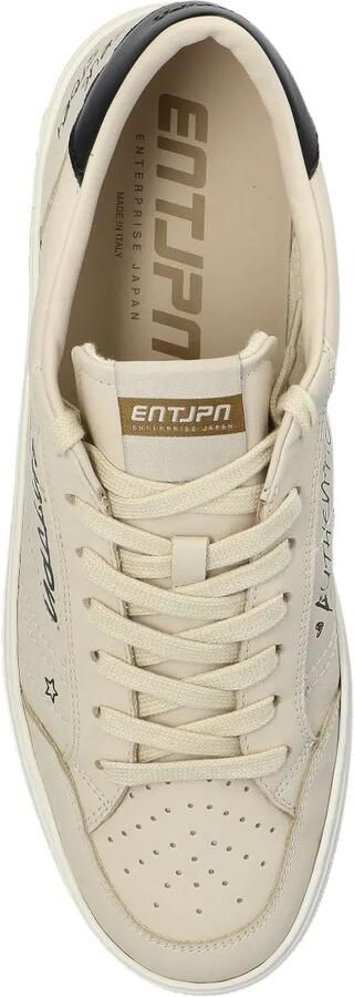 Enterprise Japan Geperforeerde leren sneakers Beige - Foto 5