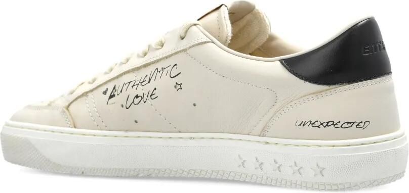 Enterprise Japan Geperforeerde leren sneakers Beige - Foto 3