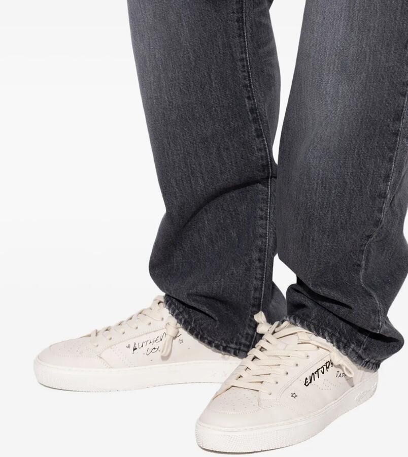 Enterprise Japan Geperforeerde leren sneakers Beige - Foto 2