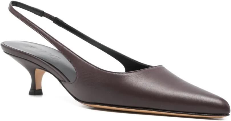 ERALDO 40 mm slingback pumps met puntige neus en hak Bruin