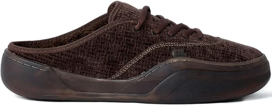 ERL Ribfluwelen slip-on sneakers Bruin