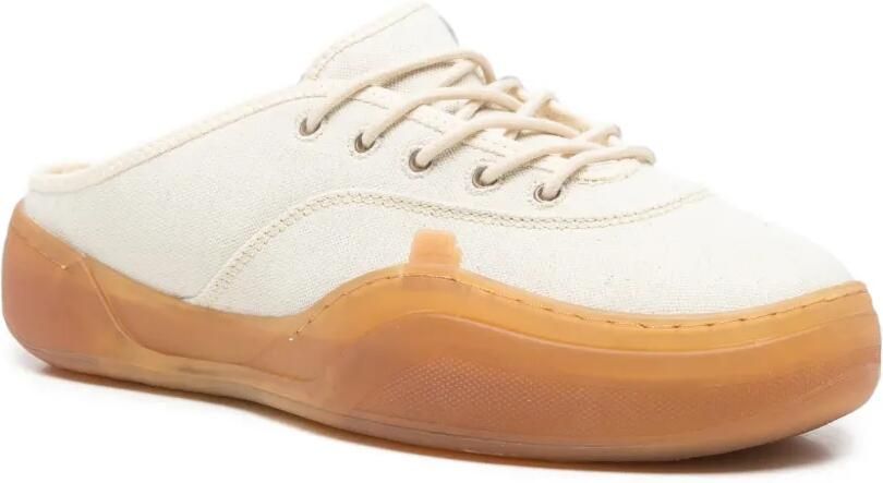 ERL Slip-on sneakers met vetersluiting Beige - Foto 3