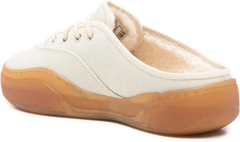 ERL Slip-on sneakers met vetersluiting Beige - Foto 2