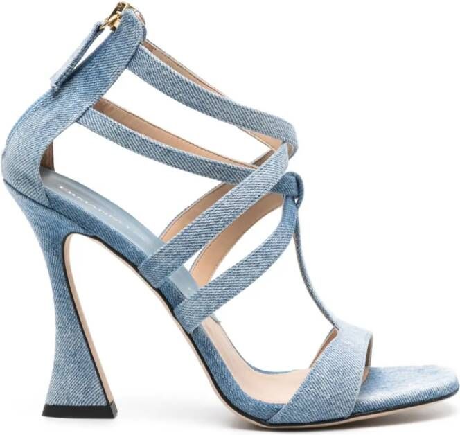 Ermanno Scervino Metallic sandalen Blauw