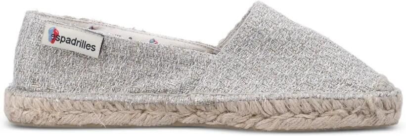 Espadrilles Alpargata met glitter en mesh Zilver