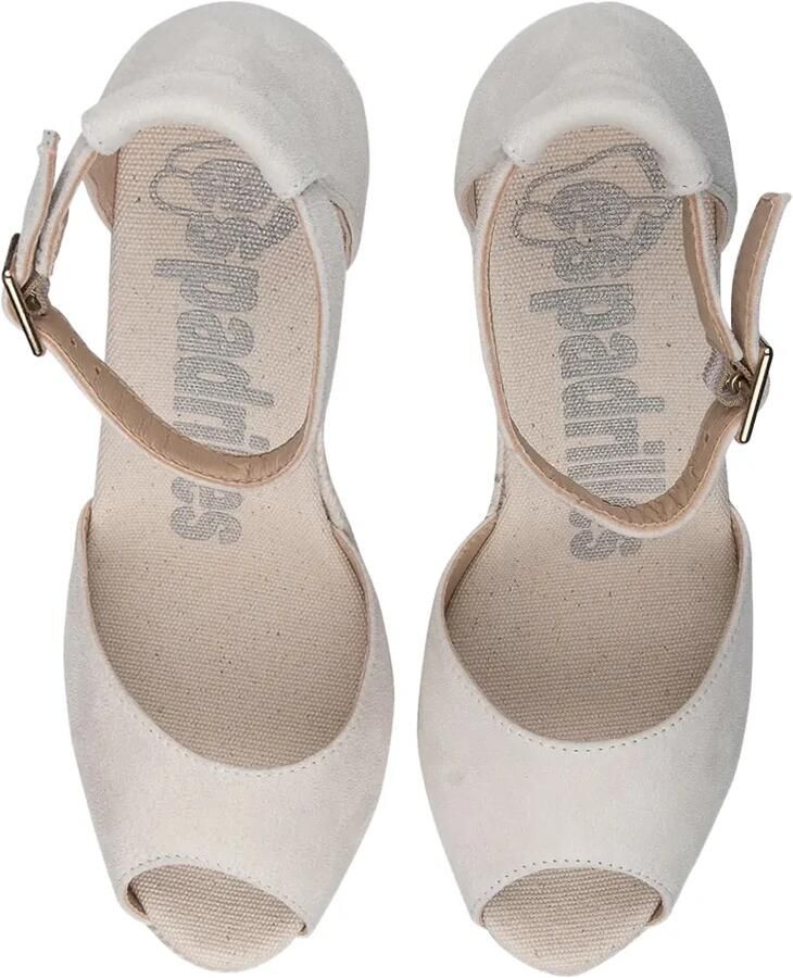 Espadrilles Sandalen met open neus en sleehak Grijs - Foto 2