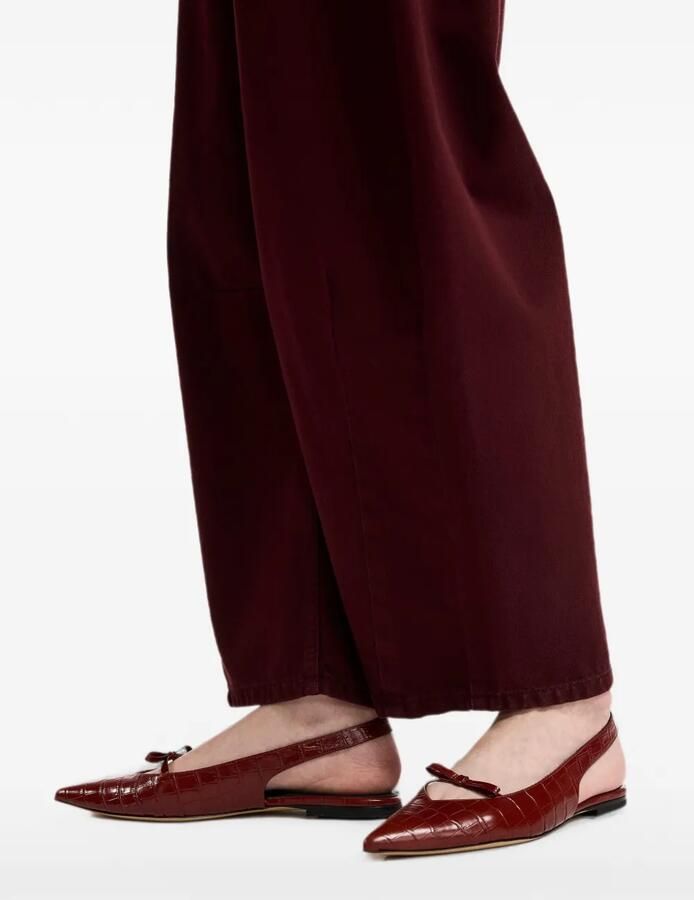 Essentiel Antwerp Klat4 slingback ballerina's met krokodillen-reliëf Rood - Foto 3