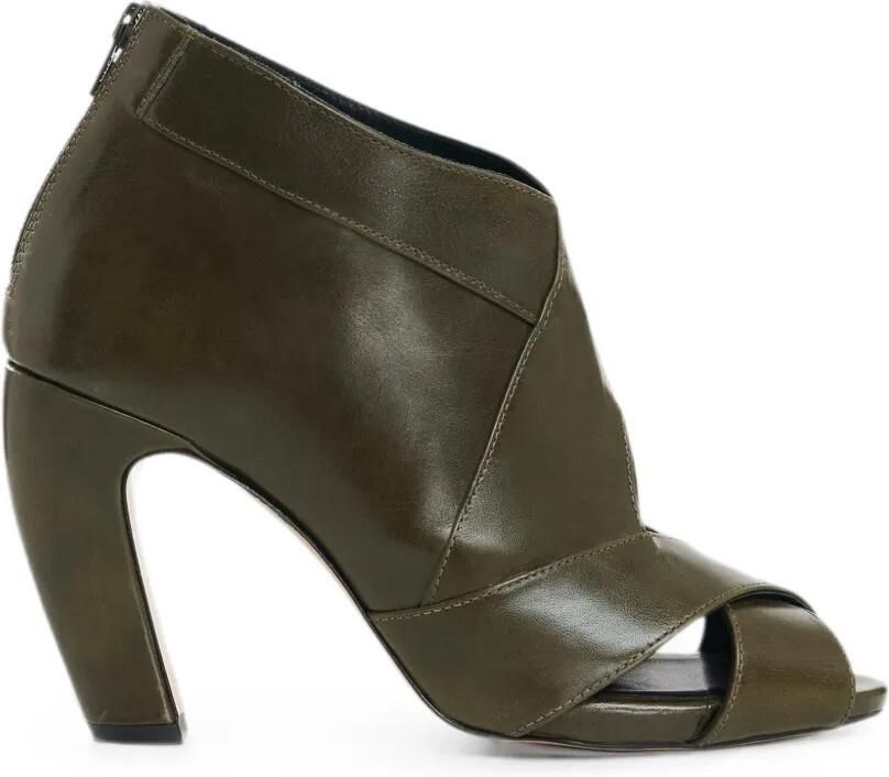 Essentiel Antwerp Sandalen met blokhak en open neus Groen