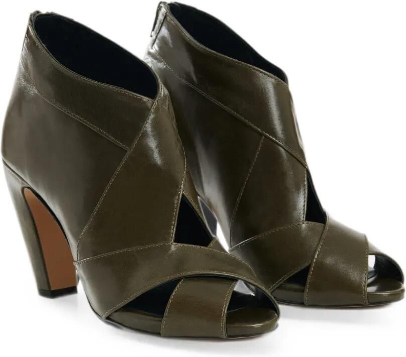 Essentiel Antwerp Sandalen met blokhak en open neus Groen - Foto 5
