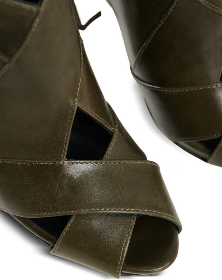 Essentiel Antwerp Sandalen met blokhak en open neus Groen - Foto 2