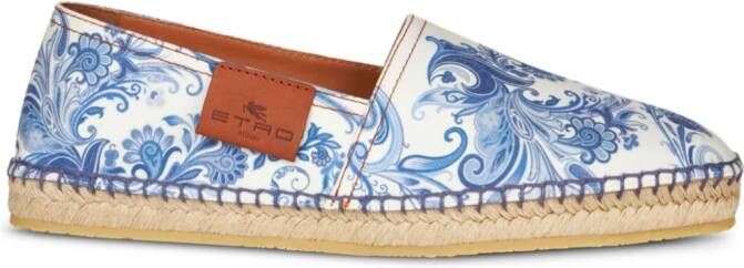 ETRO Espadrilles met paisley-print Blauw