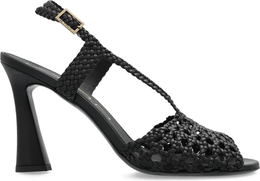 ETRO 100 mm sandalen met geweven hak Zwart