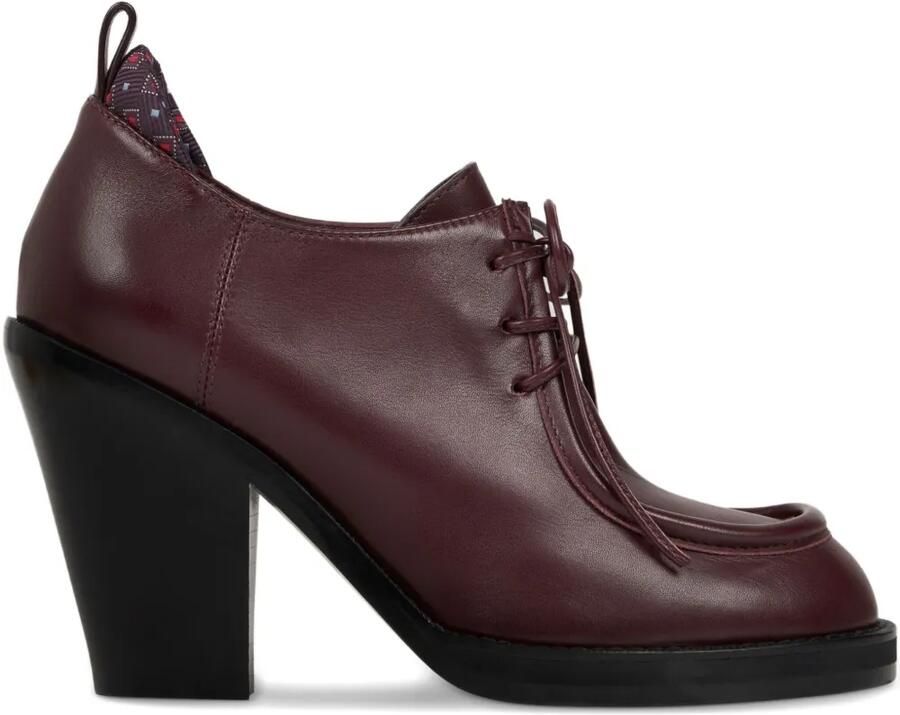 ETRO 75 mm pumps met Texaanse hak en veters Rood