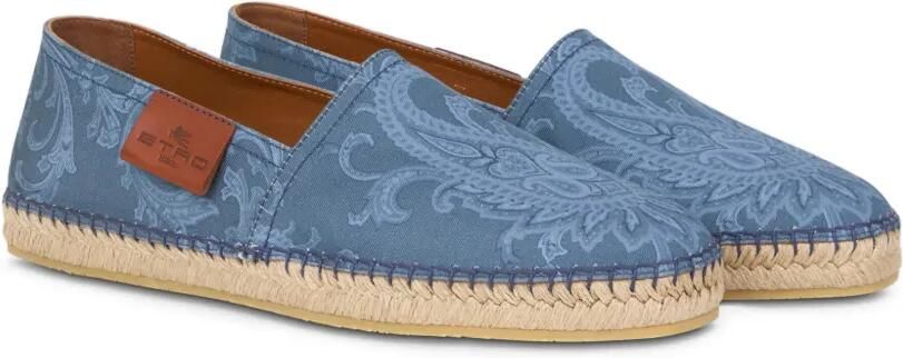 ETRO Canvas espadrilles met paisley-patroon Blauw - Foto 4