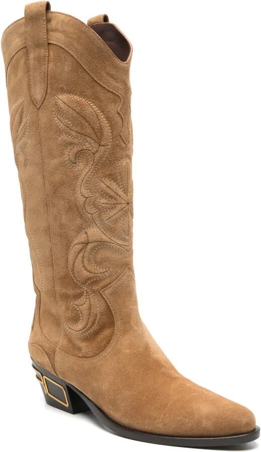 ETRO embroidered suede boots Beige - Foto 2