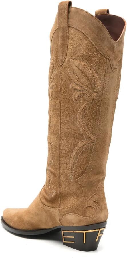 ETRO embroidered suede boots Beige - Foto 3