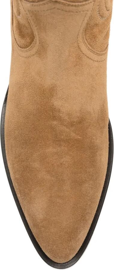 ETRO embroidered suede boots Beige - Foto 4