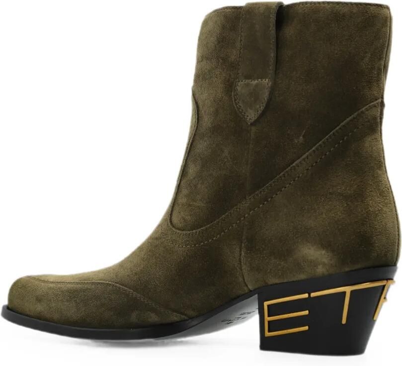 ETRO Enkellaarzen met logoplakkaat Groen - Foto 3