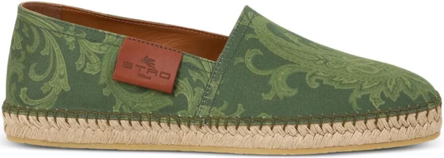 ETRO Espadrilles met paisley-patroon Groen