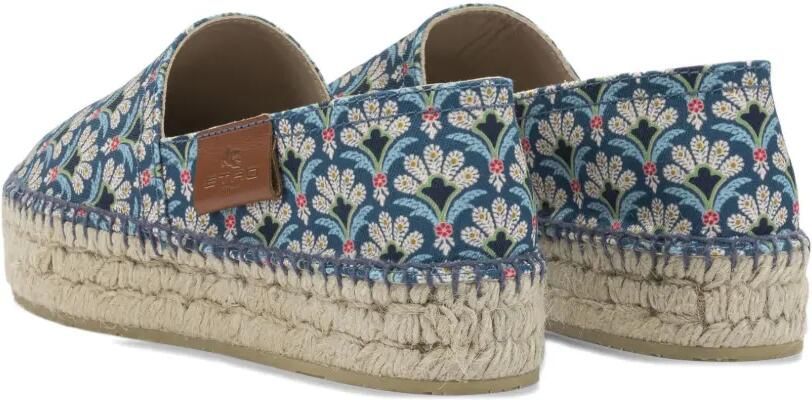 ETRO Espadrilles met plateauzool en bloemenprint Blauw - Foto 4