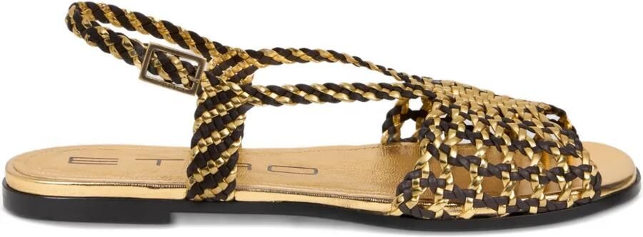 ETRO Geweven sandalen Goud