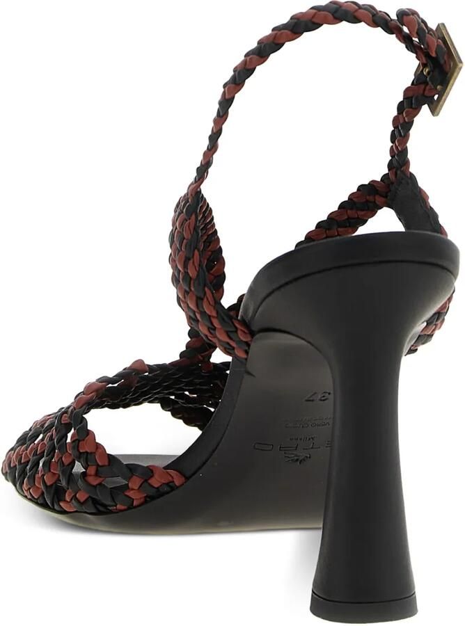 ETRO Geweven tweekleurige leren sandalen Zwart - Foto 2