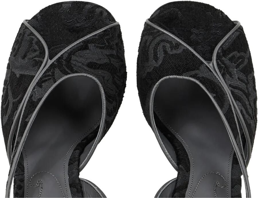 ETRO Jacquard sandalen met hoge hakken en Paisley-motief Zwart - Foto 2