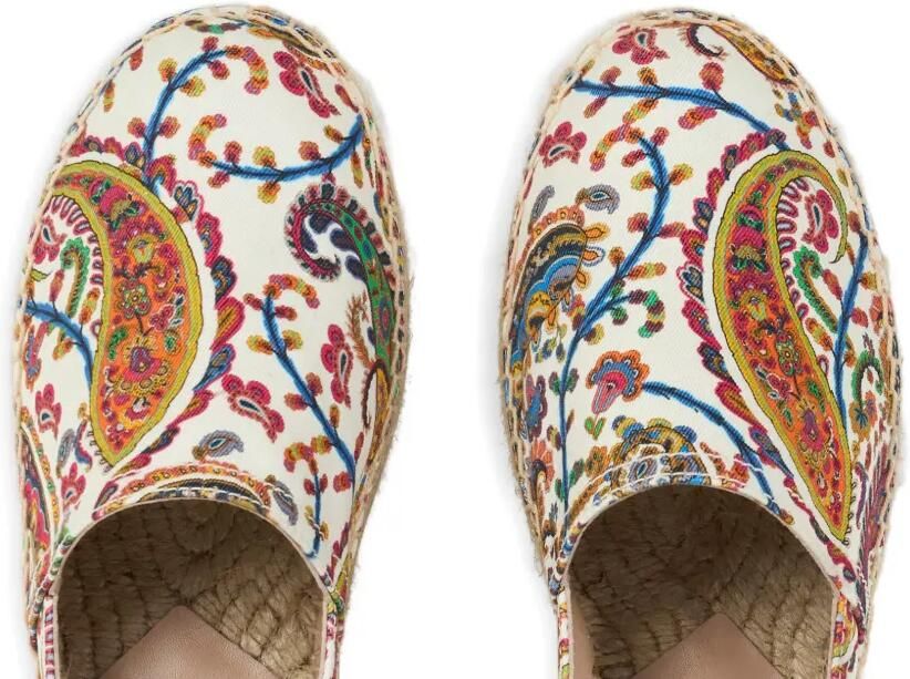 ETRO Katoenen espadrilles met print Wit - Foto 3