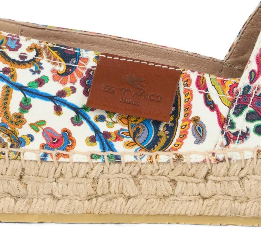 ETRO Katoenen espadrilles met print Wit - Foto 2