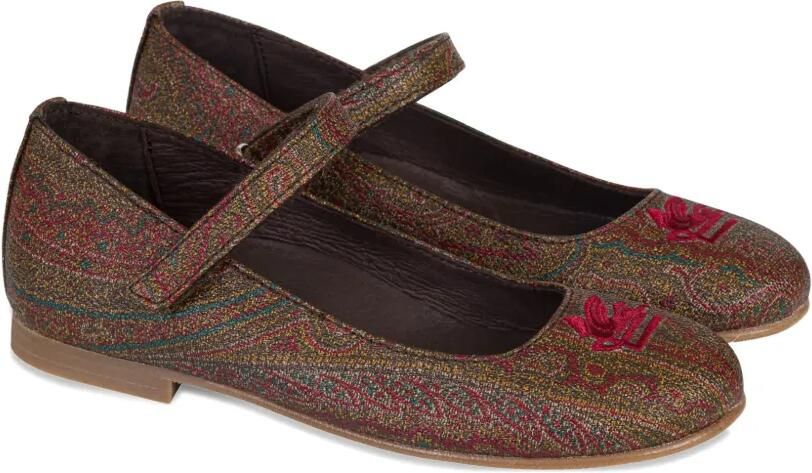 ETRO KIDS Ballerina's met geborduurd logo Bruin